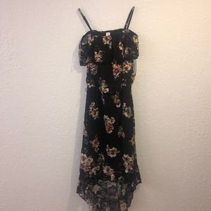 Black flower dress